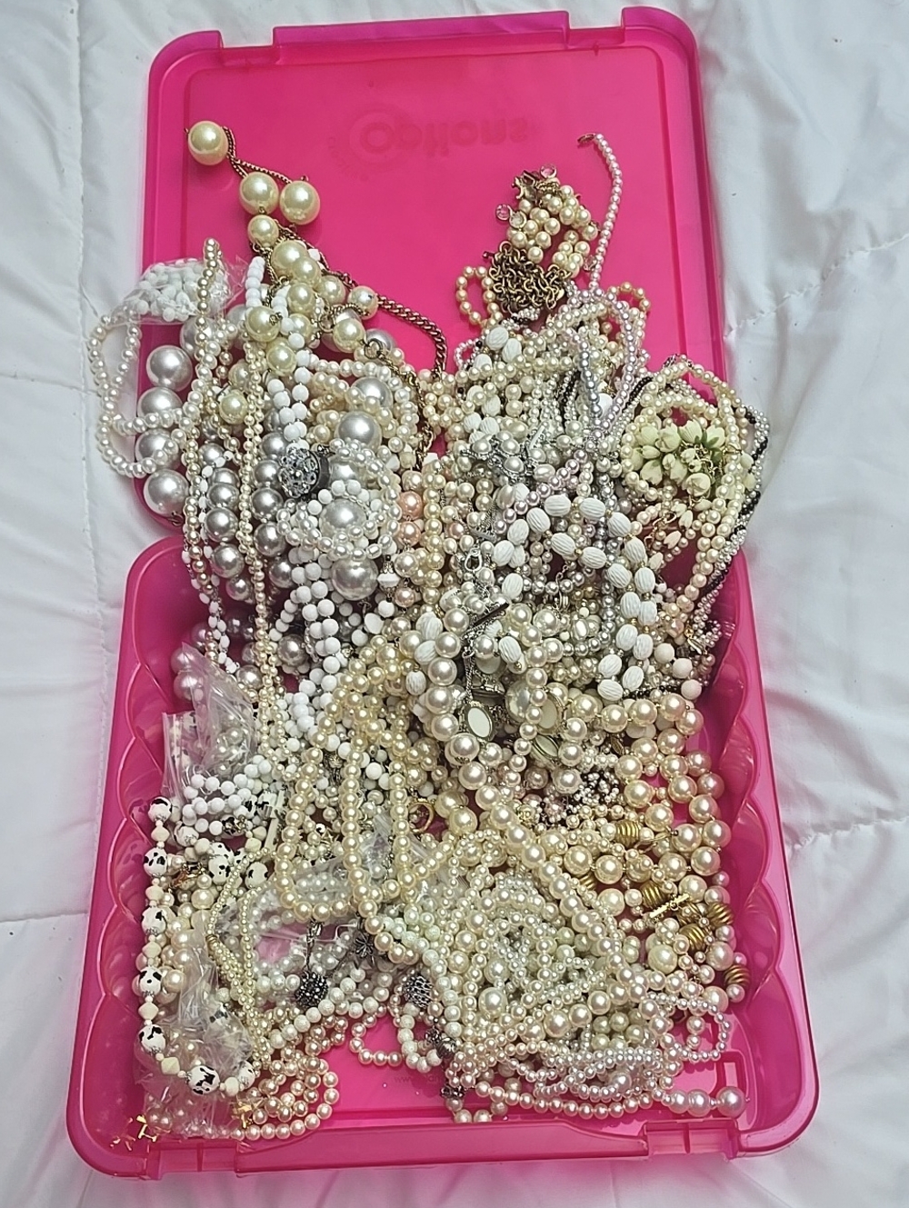 Hugh Estate Jewelry Lot: Unsearched Pearl Necklaces & Bracelets.